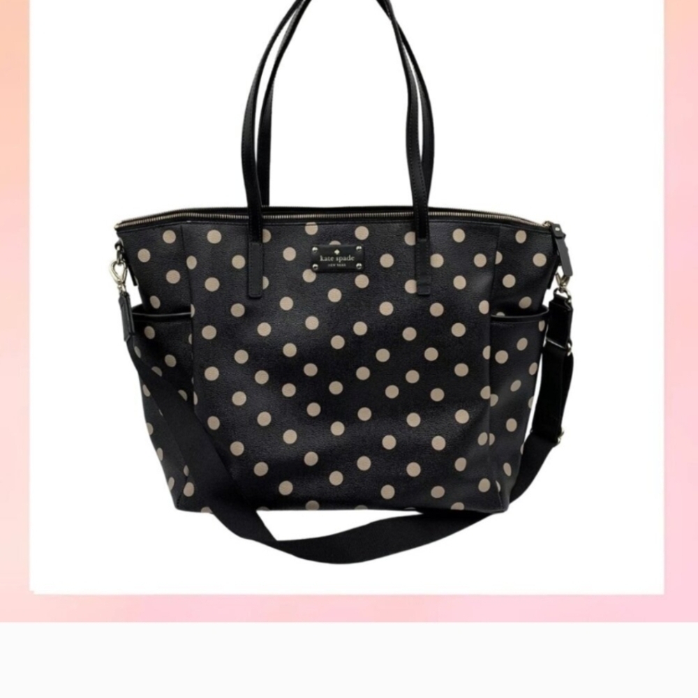 Kate Spade Adaira Wellesley Black Polka Dot Tote - Picture 12 of 12